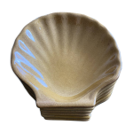 6 coupelles coquilles saint - jacques en gr�s emile henry