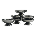 6 coupelles  dessert en inox.