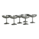 6 coupelles dessert inox 18 / 10