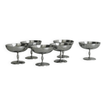 6 coupelles  dessert en inox brillant