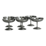 6 coupelles dessert en inox vintage