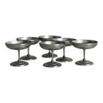 6 coupelles sur pied en inox