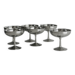 6 coupelles sur pied en inox letang remy