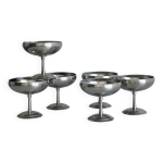 6 coupelles sur pied en inox letang remy