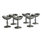 6 coupelles sur pied en inox style letang remy