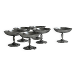 6 coupelles sur pied en inox style letang remy