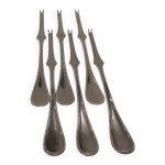 6 curettes � homard m�tal argent� orf�vre christofle mod�le perles