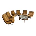 6 fauteuils pivotants table basse design bernd munzebrock walter knoll