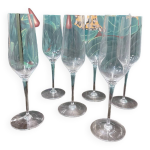 6 flte  champagne baccarat cristal grand sicle laurent perrier
