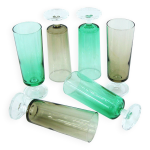 6 fltes  champagne cavalier / sude luminarc arcoroc france - vintage annes 70