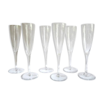 6 fltes  champagne en cristal baccarat modle dom perignon