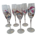 6 flutes a champagne cristal de paris de couleur 6 flutes a champagne cristal de paris de couleur
