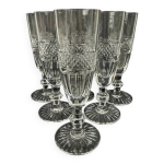 6 flûtes à champagne en cristal saint louis modèle trianon 6 flûtes à champagne en cristal saint louis modèle trianon