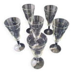 6 fltes  champagne vintage en cristallin grav