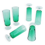 6 fltes  champagne vintage vert menthe - luminarc arcoroc france