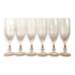 6 fltes luminarc - cristal d'arques - modle  chenonceaux