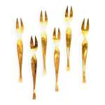 6 fourchettes  escargot grasoli vintage 60s. neuves.