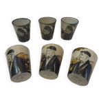 6 gobelets  liqueur grs de ciboure priode vilotte 6cl h 5, 8cm