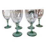 6 grands verres  pied