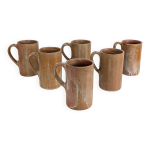 6 mugs en grs maill