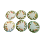 6 petites assiettes en barbotine sarreguemines
