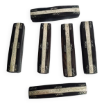 6 porte - couteaux bois et mtal argent cisel