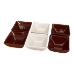 6 ramequins apritifs ou autre 2 blancs 4 marrons