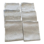 6 serviettes monogramme vv
