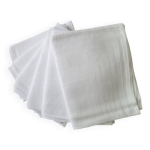 6 serviettes de table en coton damass blanc 52 x 57 cm