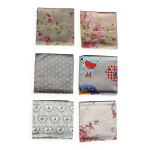 Un lot de 6 serviettes de table dpareill fleurs oiseaux