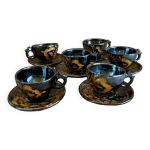 6 tasses artisanales vintage