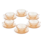 6 tasses � espresso et soucoupes � gondolo � design inspir� de l'art d�co