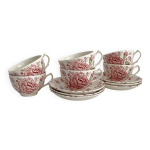 6 tasses en faence anglaise rose chintz johnson brothers