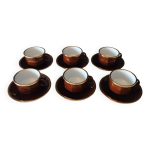 6 tasses et sous tasse porcelaine rosler type bistrot parisien café cappuccino 6 tasses et sous tasse porcelaine rosler type bistrot parisien café cappuccino