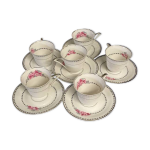 6 tasses et 6 soucoupes en porcelaine de limoges