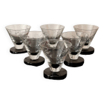 6 verres art deco grav�
