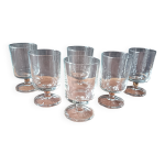 6 verres cavalier 11 cl luminarc mod�le  su�de  transparents vintage france