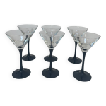 6 verres  cocktail vintage, 1980