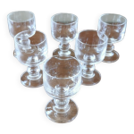 6 verres  digestif vintage en cristal