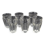 6 verres � eau / chopes en cristal de baccarat mod�le talleyrand h= 13 cm