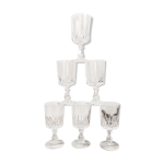 6 verres  eau cristal d'arques modle louvre