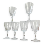 6 verres � eau en cristal d'arques mod�le versailles