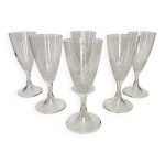 6 verres  eau en cristal lalique modle chinon design des annes 1960