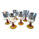 6 verres � eau ou grands verres � vin luminarc ann�es 70