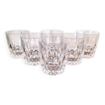 6 verres  eau / whisky en cristal
