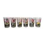 6 verres  limonade ou chope anciens