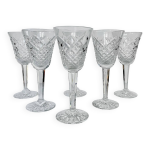 6 verres à liqueur en cristal - taille diamant 6 verres à liqueur en cristal - taille diamant