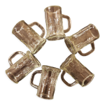 6 verres  liqueur verre press moul forme choppe
