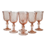 6 verres � liqueur rosaline