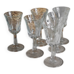 6 verres  liqueur sur pieds
